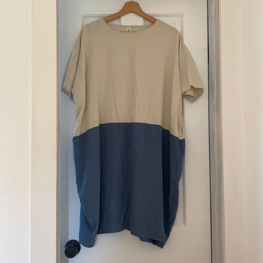 One size fits most linen blend dress